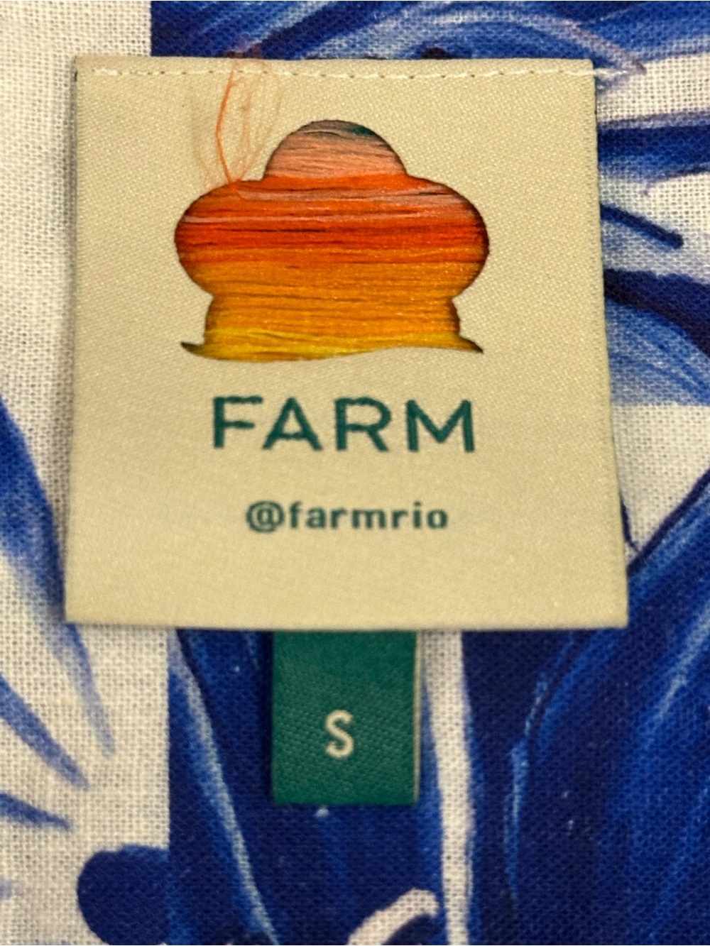 Farm Rio Garden Tiles Linen Mini Dress Size S - Picture 6 of 7